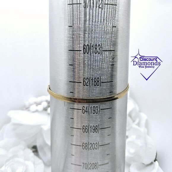 18K Yellow Gold on Titanium Steel Snake Design Bracelet - Picture 5 of 8